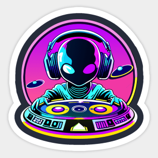 DJ alien Sticker